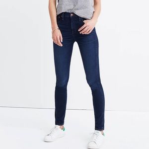 MADEWELL 10" High-Rise Skinny Jeans in Hayes Wash